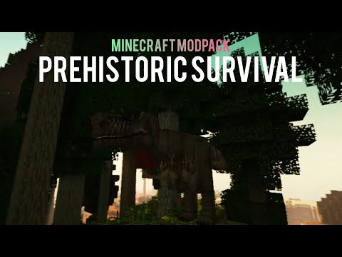 (prehistoric survival) Minecraft modpack announcement trailer