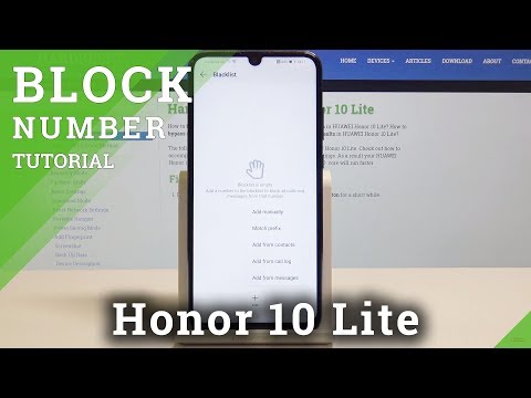 How to Block Number in Honor  10 Lite - Create Blacklist
