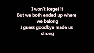 Good in Goodbye Lyrics on Screen Carrie Underwood