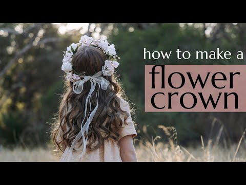 How to Make a Flower Crown (adjustable size!)