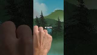 Blue bushes with Nicholas Hankins #paintingtutorial #art #bobross