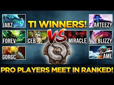 TI WINNERS & PRO PLAYERS MEET IN RANKED GAME! WORLD'S HIGHEST MMR BATTLE OF DOTA 2 IN 2019!