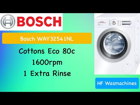 Bosch HomeProfessional WAY32541NL - Cottons Eco 80 w/ 1 Extra Rinse (Full cycle)
