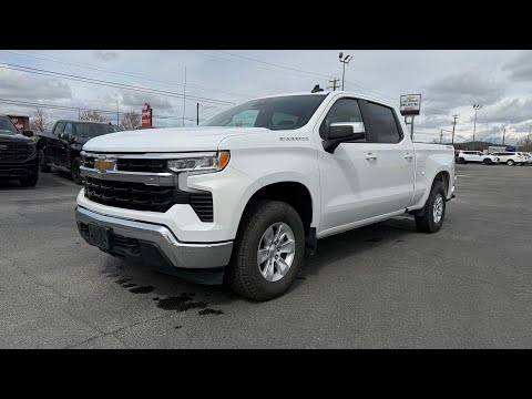 2023 Chevrolet Silverado 1500 Crew Cab Standard Box 4-Wheel Drive LT in White for sale at North Star Chevrolet Buick GMC in Cranbrook, BC