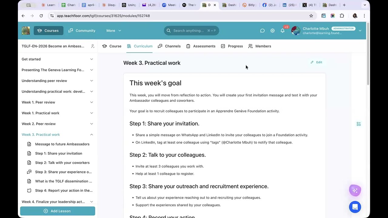 [Ambassadors] Week 3: Ambassadors Monday meeting