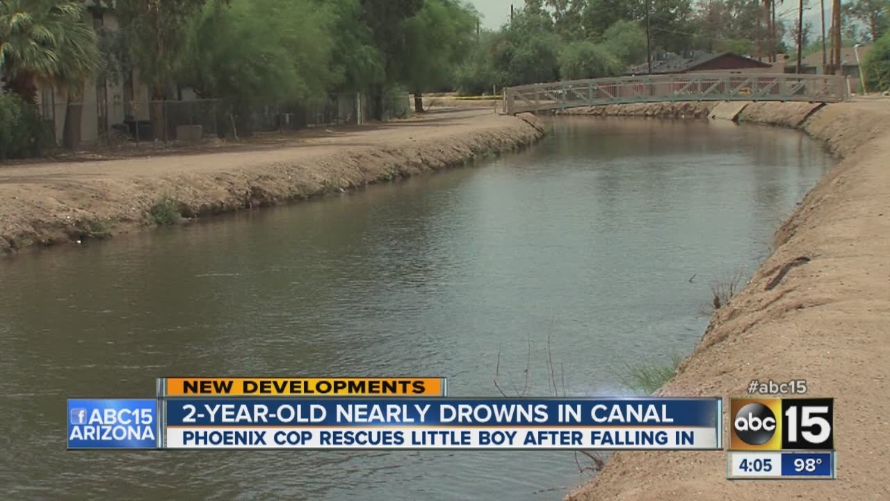 2-year-old nearly drowns in canal