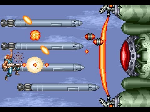 Contra III - The Alien Wars [Hard] Stage 4 (NO DEATH/Machine Gun Only/No Bombs)