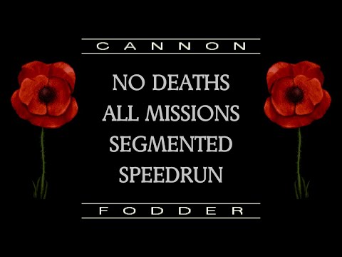 "Cannon Fodder" (Amiga): segmented "All Missions, Lossless" run in 1:18:04.4 LRT