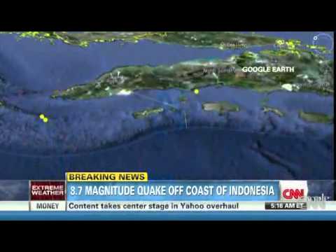 An 8.7 Magnitude Earthquake Strikes Off Coast of Indonesia (04-11-2012)