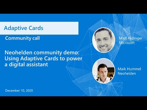 Adaptive Cards community call December 2020