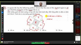 Làm thế nào tính được chu vi khi biết diện tích hình vuông ? | ToanETM-0869386673