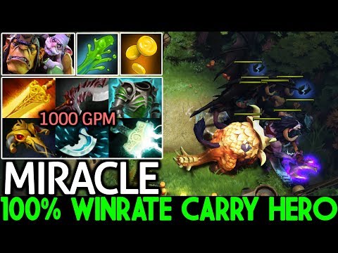 MIRACLE [Alchemist] Next Level Farming 100% Winrate Crazy Carry 7.22 Dota 2
