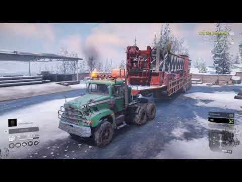 Snowrunner Walkthrough Part 35 in Co-op I Drill Rig Disassembly + Logitech G29 [1440p 60FPS]