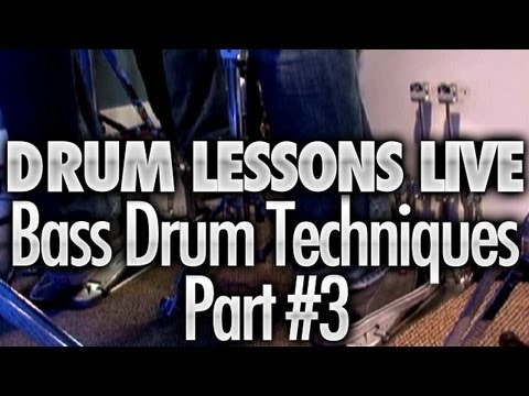 Bass Drum Speed Techniques - Drum Lessons Live #4 Part #3