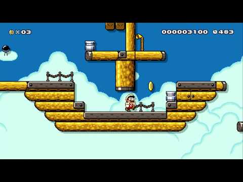 Classic platformer - airships by denismajor - SUPER MARIO MAKER - NO COMMENTARY 1bb