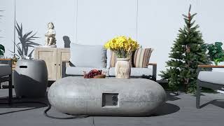 Transform Your Backyard with the Direct Wicker Fire Pit Sofa Set! 🔥🛋️