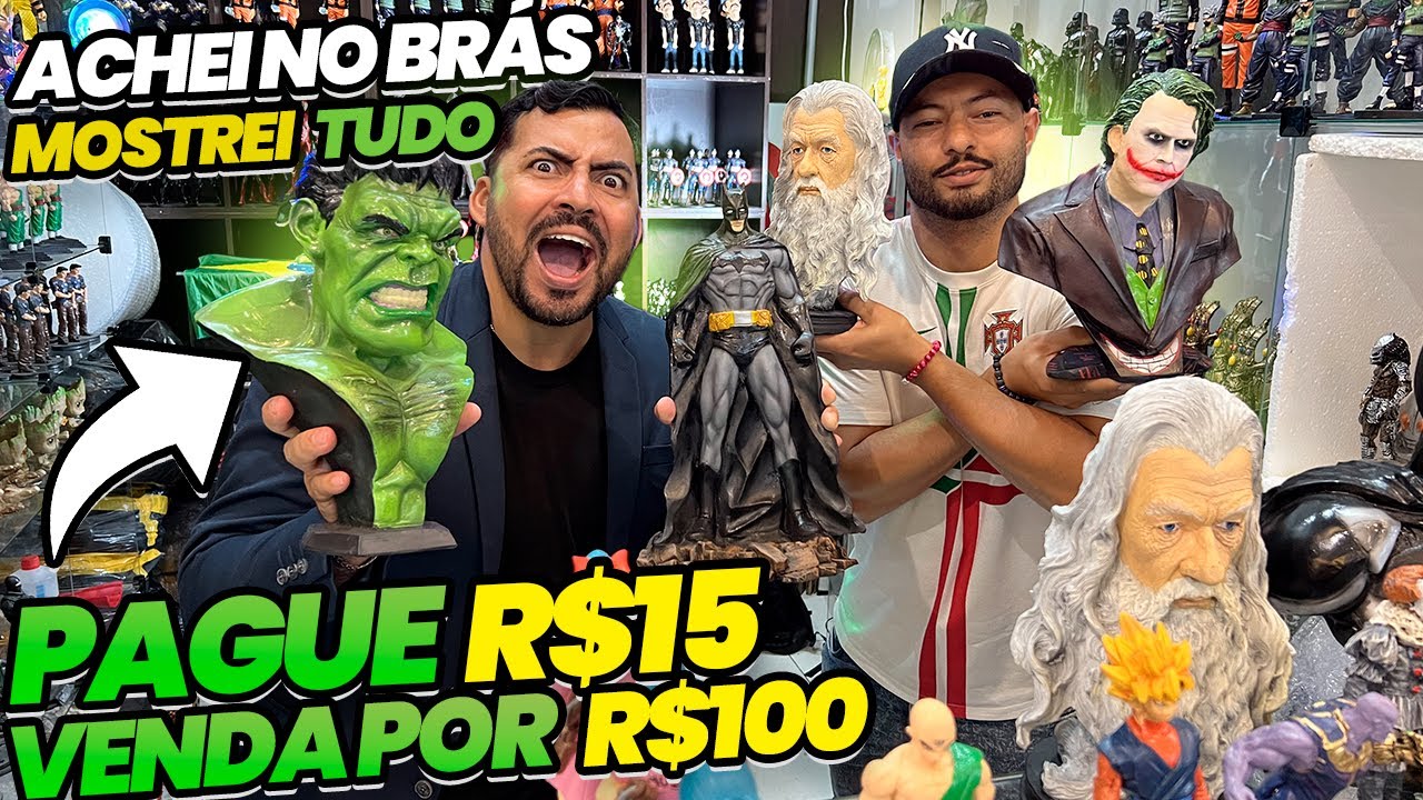 ESSE É RARIDADE! ACHEI NO BRÁS O MAIOR FORNECEDOR DE ACTIONS FIGURES E COLECIONÁVEIS MAIS BARATOS