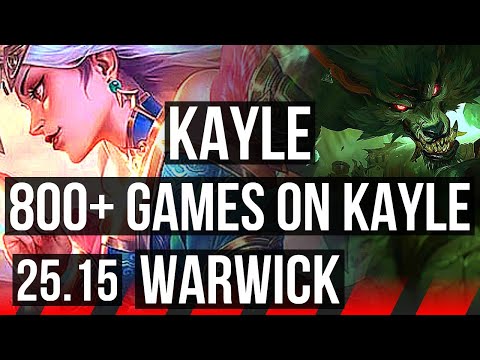 KAYLE vs WARWICK (TOP) | 800+ games, 6/3/10 | KR Master | 25.15