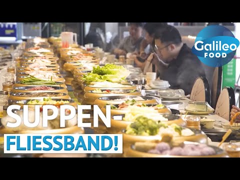 Running Hotpot: Süppchen selber kochen am Fließband! | Galileo Food
