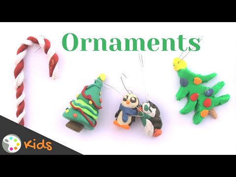 How to make Ornaments out of Clay - Christmas Art Project for Kids