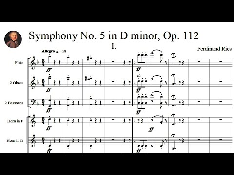 Ferdinand Ries - Symphony No. 5, Op. 112 (1813) [Video #1000]