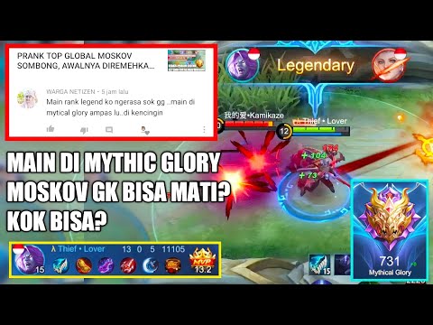 TOP GLOBAL MOSKOV DITANTANG VIEWERS BARU BUAT MAIN DI RANK TINGGI MYTHIC GLORY - MOBILE LEGENDS