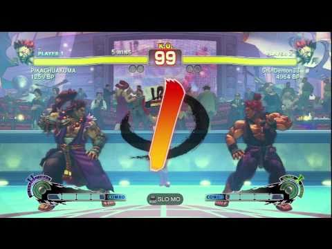 ShinDemon33 ( AKUMA ) VS JR RODRIGUEZ ( AKUMA ) SSFIV ENDLESS BATTLE MATCH ON PS3 GAMES 1-7