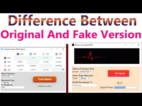 Difference Between Original And Fake Version Robot Cross Signal