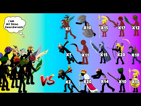 All Skins Swordwrath Vs Magikill, Giant Leader, Zombie, Spearton Gold, Archer In Stick War Legacy
