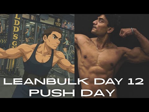 Lean Bulk Day 12 - Push Day ( Insane Chest Pump )