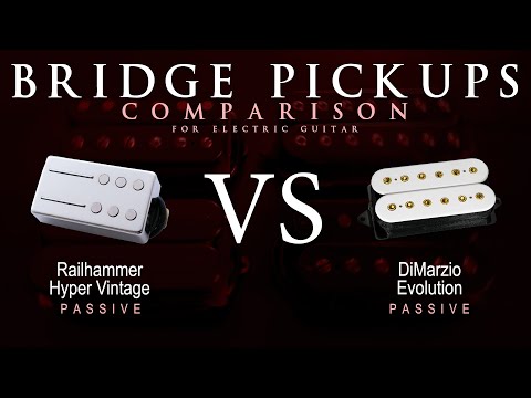 Railhammer HYPER VINTAGE vs DiMarzio EVOLUTION - Passive Bridge Guitar Pickup Comparison Tone Demo