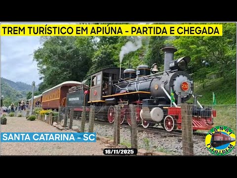 1078 - TREM TURÍSTICO DA EFSC EM APIÚNA - SAÍDA E CHEGADA - 17/11/2025 - CANAL LELOTREM