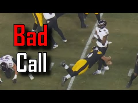 The refs miss yet another MASSIVE call | Pittsburgh Steelers Vs Baltimore Ravens