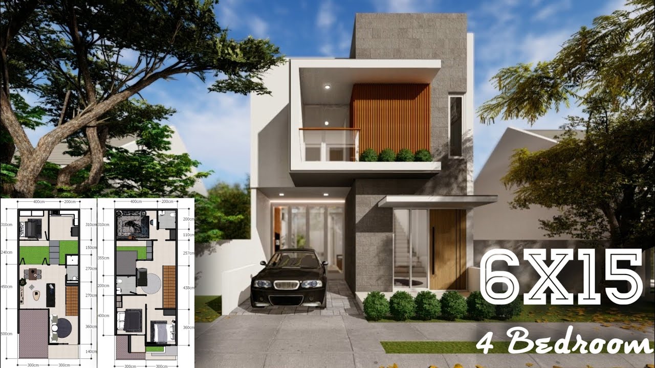 90sqm Boxy Modern House Design / Desain Rumah Minimalist 6x15