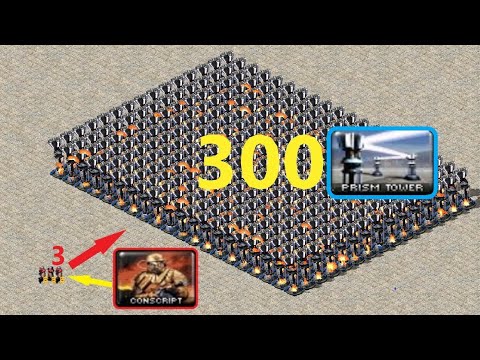 3 Conscripts vs Prism Towers - Red Alert 2