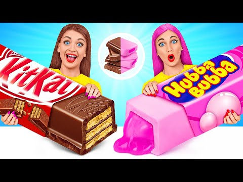 Bubble Gum vs Chocolate Food Challenge #3 by Multi DO Challenge