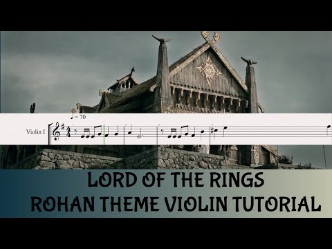 LORD OF THE RINGS ROHAN THEME - Easy Violin Tutorial Sheet Music Notes!