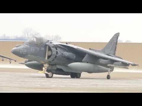 US Marine Corps AV-8B Harriers air-to-air cold-weather training