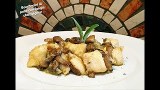 PETTO DI POLLO CON ERBE AROMATICHE E FUNGHI CHAMPIGNON.GUSTOSISSIMO