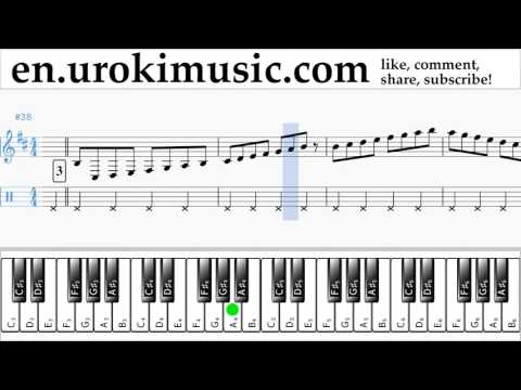 Piano lessons (right hand) Luis Fonsi - Despacito Sheet Music Tutorial Part#1 um-a352