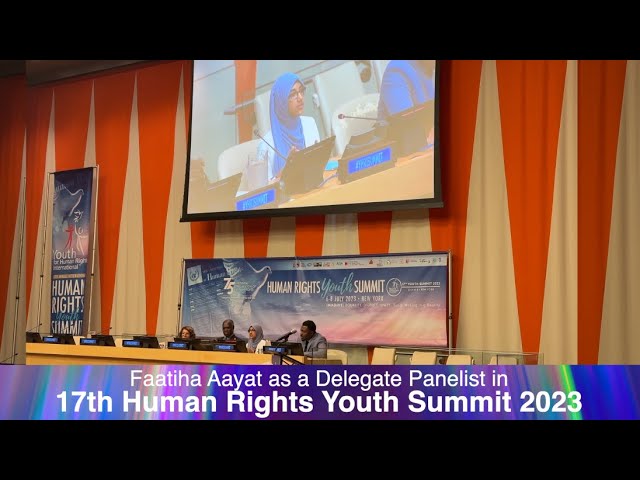 At the International Human Rights Youth Summit