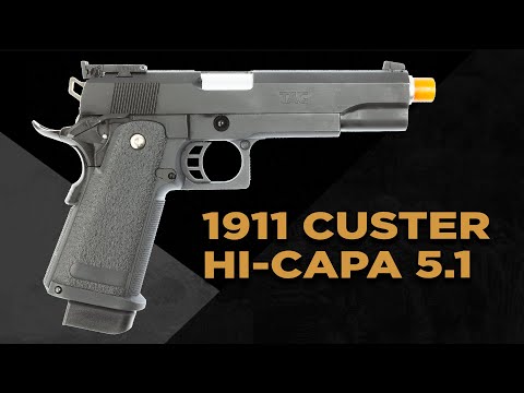 Pistola GBB Full Metal Airsoft 1911 Custer Hi-Capa 5.1