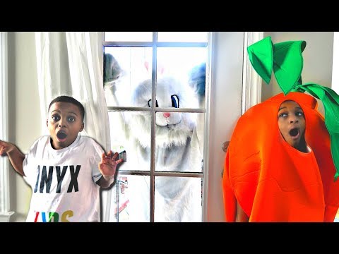 GIANT BUNNY vs Carrot IN REAL LIFE - Shasha and Shiloh - Onyx Kids