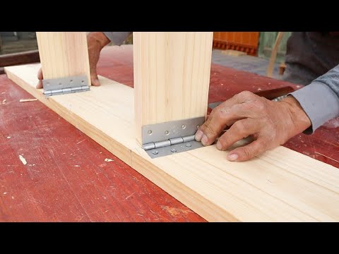 Amazing Design Ideas In Woodworking // How To Make A Smart Folding Staircase For A Two Story Bed