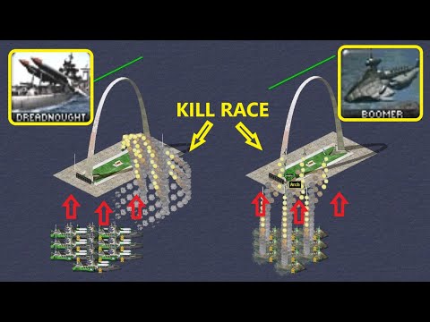 Kill Race - 10 Dreadnoughts vs 10 Boomers - Red Alert 2