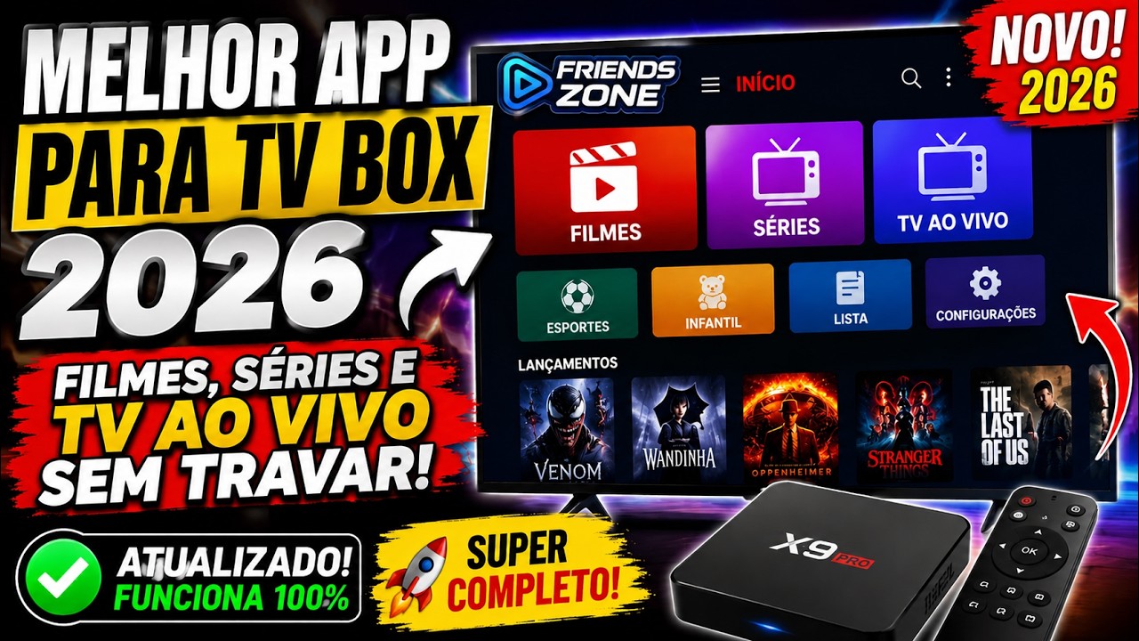 🔥 MELHOR APP PARA TV BOX 2026: FILMES, SÉRIES E TV AO VIVO SEM TRAVAR! VOCÊ PRECISA VER (ATUALIZADO)