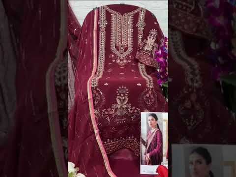 Zaha Aaeesha Vol-1 Georgette Wholesale Designer Pakistani Suits Catalog – product video thumbnail