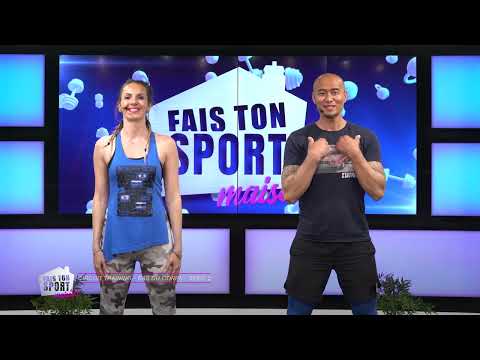 FAIS TON SPORT À LA MAISON! - S01 EP18 - CIRCUIT TRAING JAMBES + FESSES