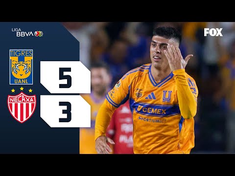 TIGRES 5-3 NECAXA | RESUMEN | LIGA MX | APERTURA 2025 | JORNADA 13
