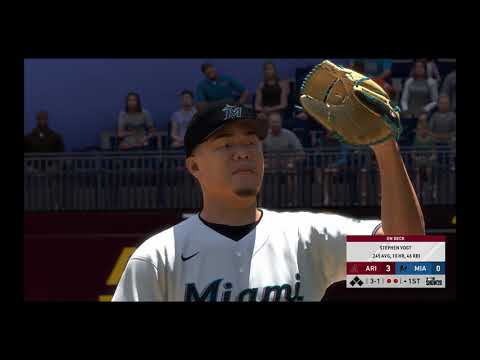 MLB the show 20 franchise mode - Arizona Diamondbacks vs Miami Marlins - (PS4 HD) [1080p60FPS]